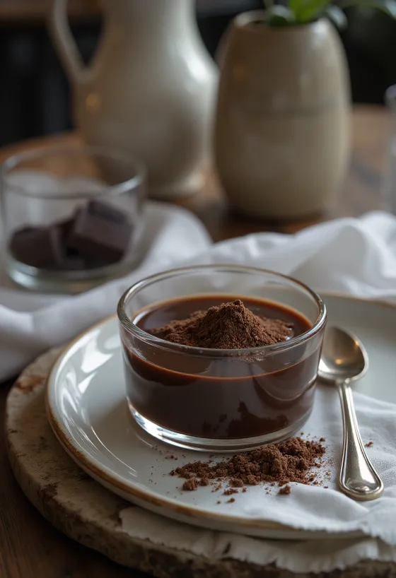 Liqueur au chocolat servie en bouteille