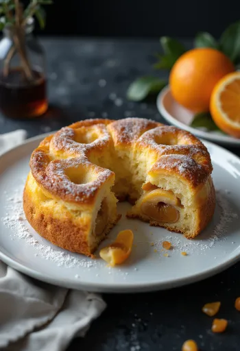 Eccles cake aux écorces d'orange confites, gâteau frais et délicieux