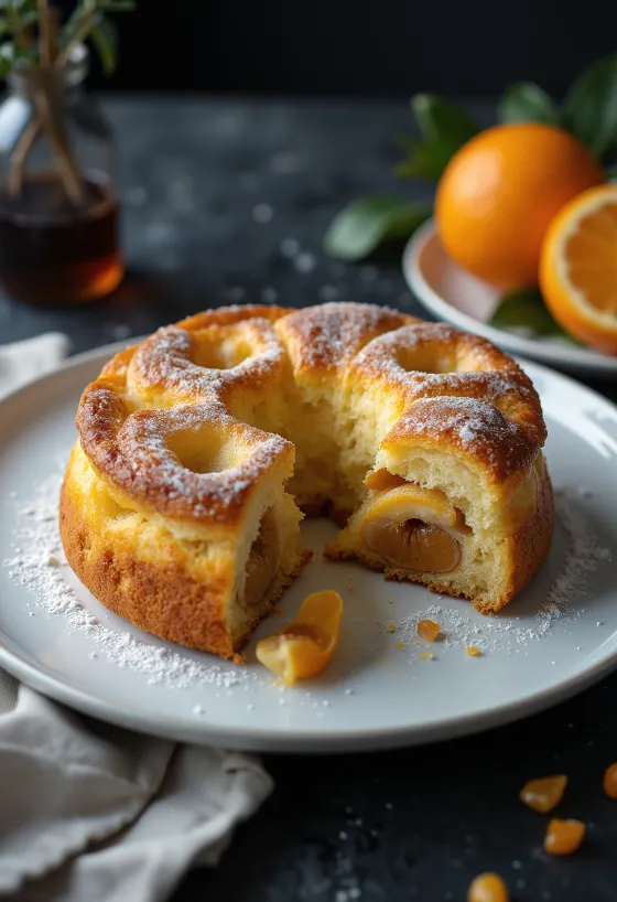 Eccles cake aux écorces d'orange confites, gâteau frais et délicieux