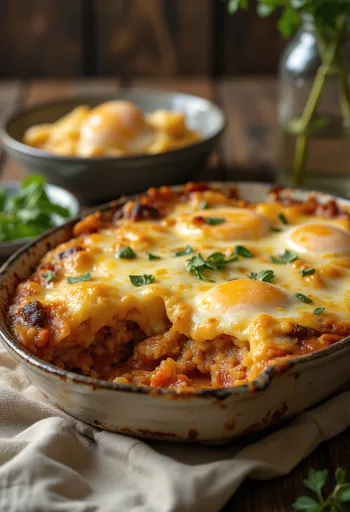 Moussaka d'aubergine vegan au boulgour servie