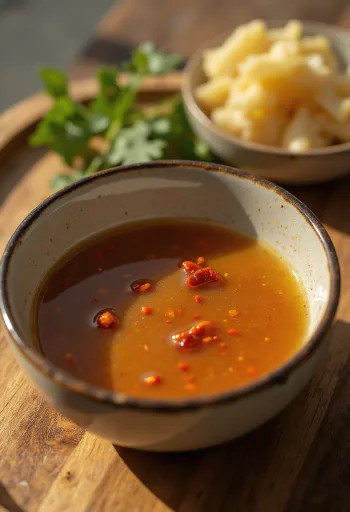 Sauce au miel et au gingembre servie avec légumes grillés