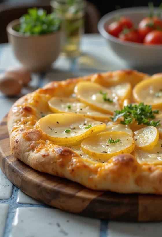 Pizza au fromage à raclette suisse