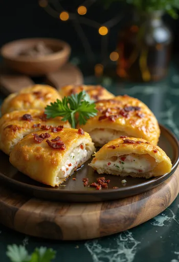 Tiganopsomo servi avec de la feta et du piment frais