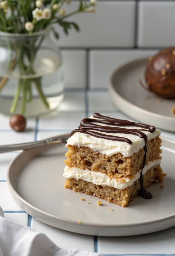 Gâteau aux marrons sans sucre à la crème mascarpone et chocolat noir