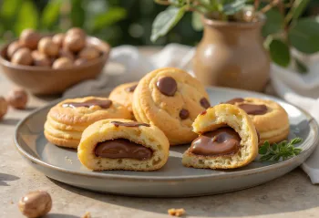 Melomakarona fourrés au Nutella, imbibés de sirop au miel