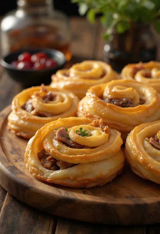 Burek croustillant au canard servi