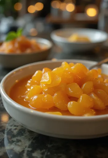 Sauce à l'orange et au gingembre servie