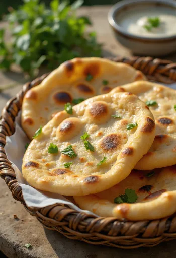 Pain égyptien Aish Baladi fraîchement cuit