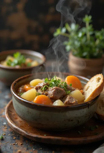 Irish Stew, plat unique traditionnel irlandais à l'agneau et légumes