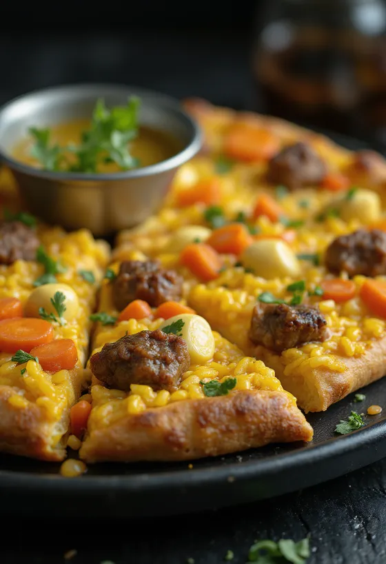 Pizza style ouzbek au riz