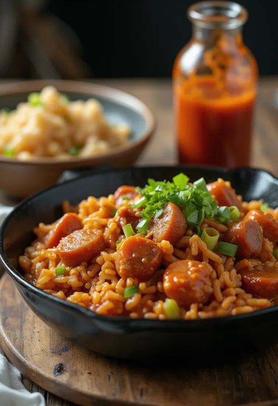 Jambalaya au bœuf, poivron et riz
