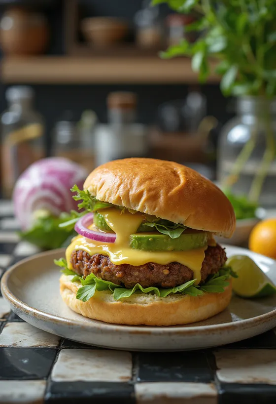 Burger à l'avocat