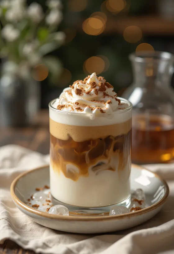 Café glacé simple fraîchement servi