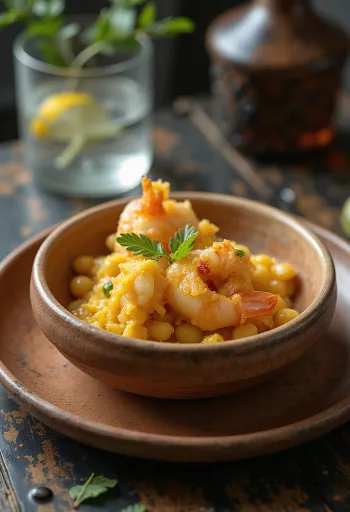 Acarajé au vatapá, plat brésilien croustillant à la sauce coco