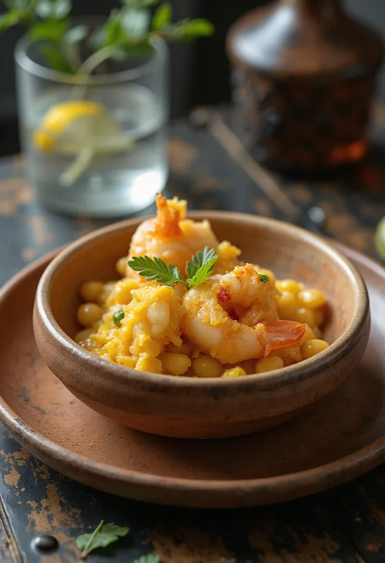Acarajé au vatapá, plat brésilien croustillant à la sauce coco