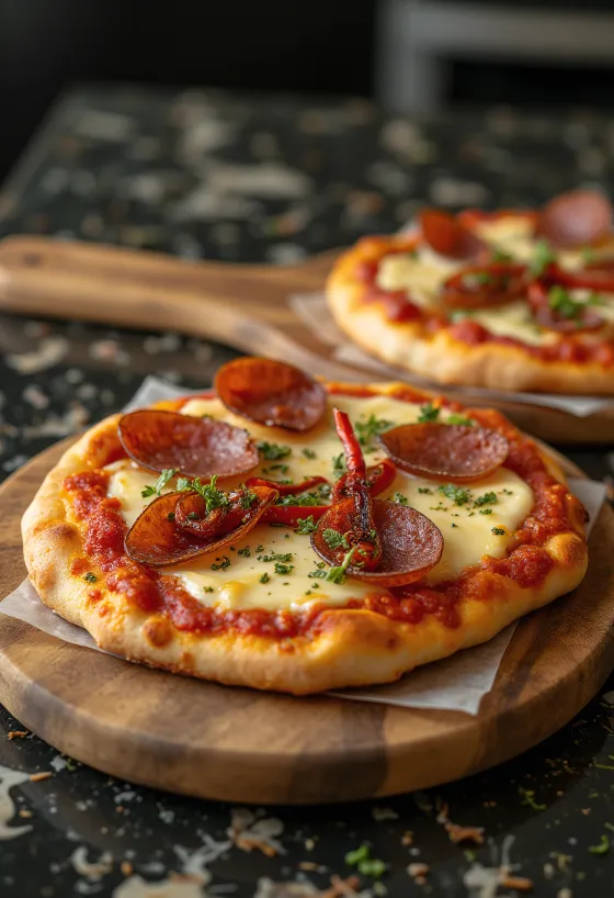 Pizza Diavola au gorgonzola et piment