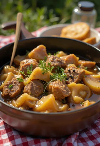Karjalanpaisti servi avec des pommes de terre bouillies