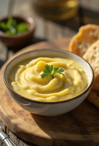 Aïoli espagnol servi avec du pain frais