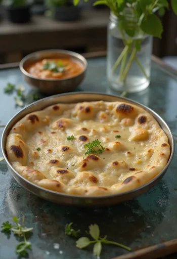 Pain plat indien dur Bhakri fraîchement cuit