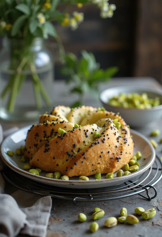 Gâteau au pavot et aux pistaches