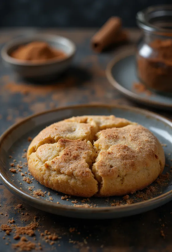 Biscuit à la cannelle fraîchement cuit