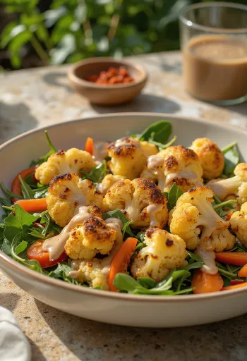 Salade de chou-fleur rôti sauce tahini