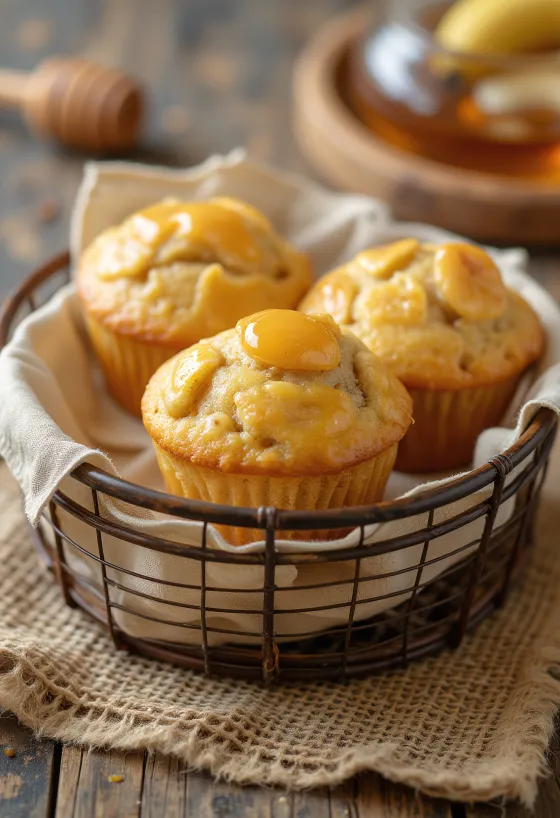 Muffins banane-miel servis