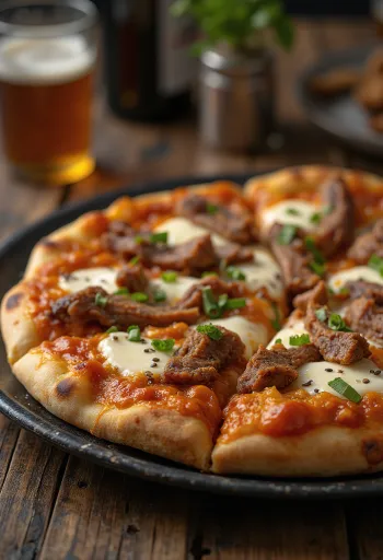 Pizza Bulgogi Coréenne au bœuf et sauce gochujang