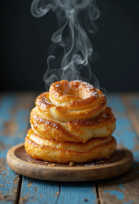 Kürtőskalács doré, saupoudré de sucre à la cannelle