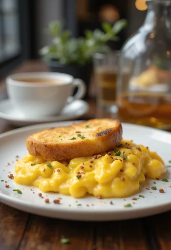 Welsh rarebit servi avec de la moutarde, dans une sauce au fromage sur du pain grillé