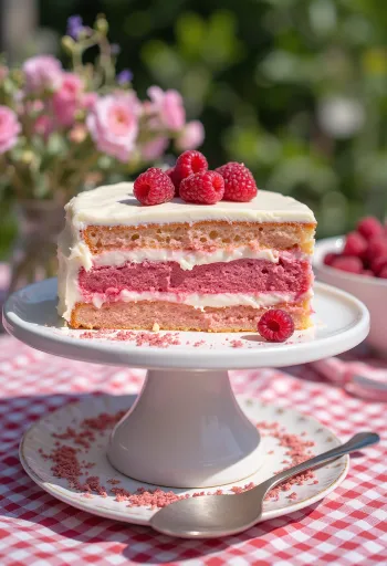Tranches de gâteau ombré sans gluten