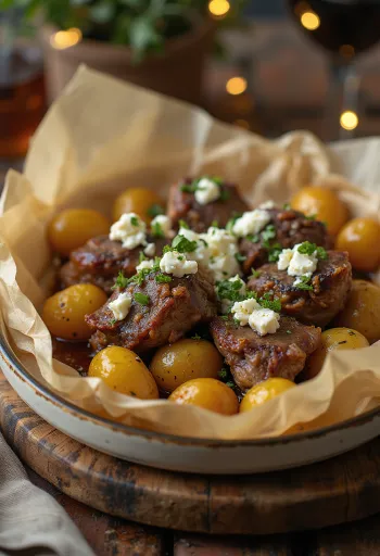 Kleftiko d'agneau, agneau grec rôti lentement aux légumes