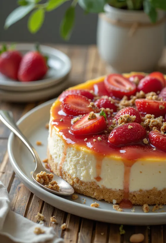 Cheesecake sans gluten aux fruits frais