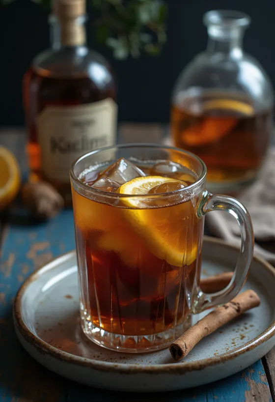 Grog servi dans un verre
