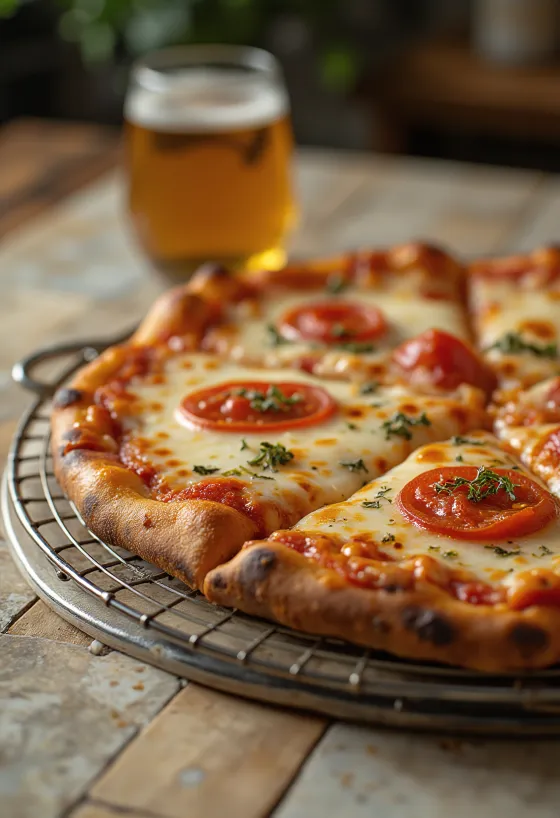 Pizza style New York pâte fine et grandes parts