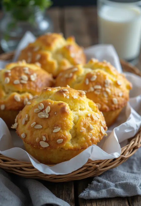 Muffins aux flocons d'avoine et fromage blanc