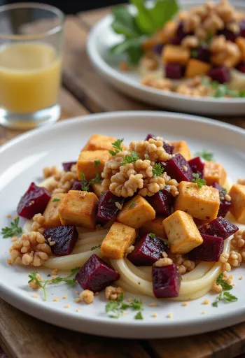Salade de tofu épicé et betterave