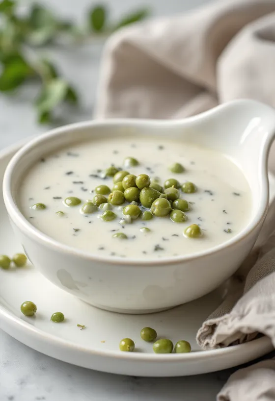 Sauce crémeuse câpres servie