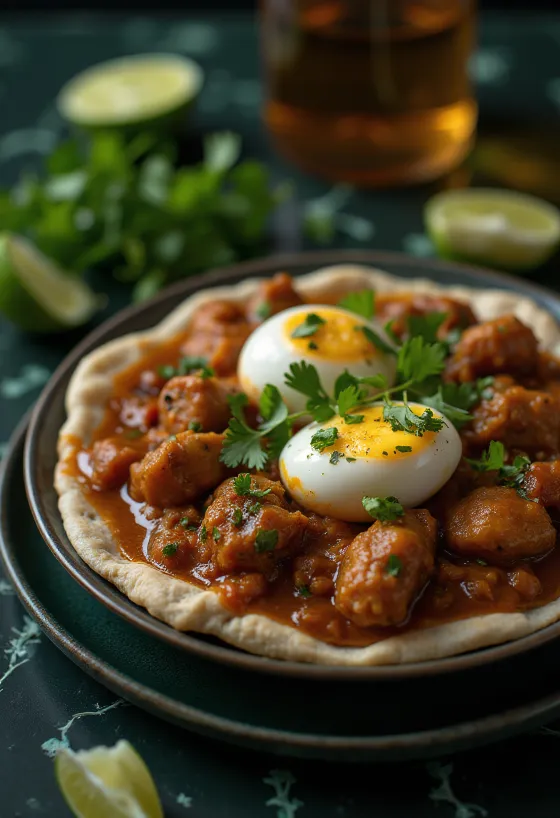 Doro Wat ragoût de poulet éthiopien servi