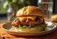 Burger de poulet BBQ avec poulet grillé et cheddar