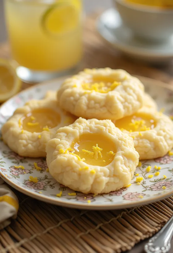 Sablés Linzer miel-citron servis