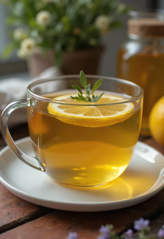 Tisane de tilleul servie fraîche