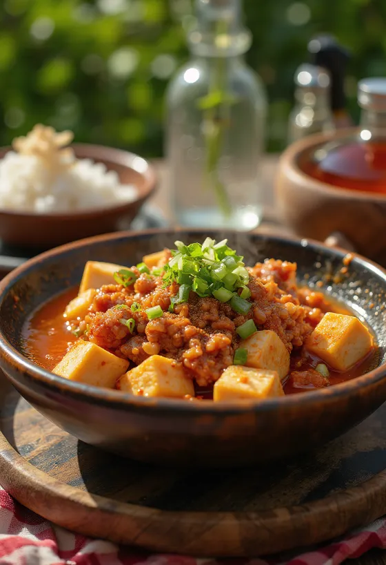 Mapo Tofu, tofu sichuanais au porc haché et sauce épicée