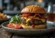 Burger fumé BBQ servi