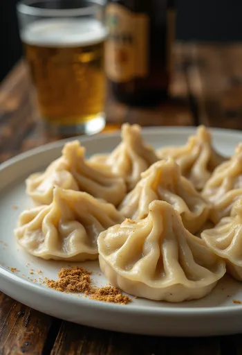 Khinkali géorgien au porc servi