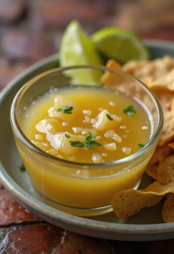 Sauce Tequila-Citron vert dressée