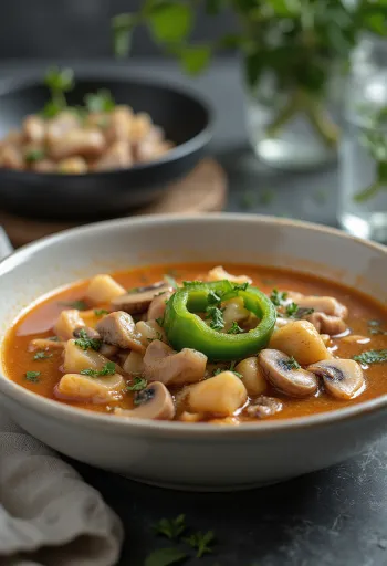 Soupe Bakonyi riche en légumes et viande fumée