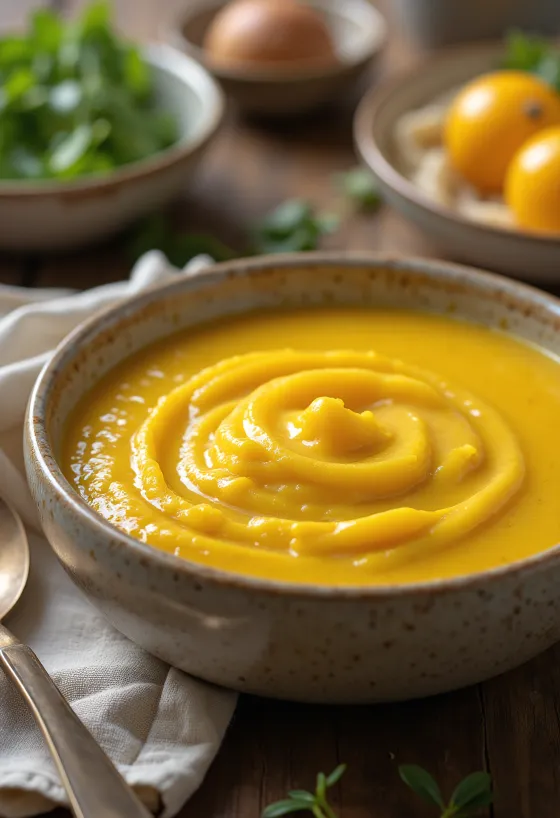 Sauce aux fruits au curry servie avec du riz