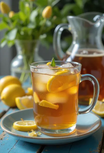 Thé glacé maison servi frais