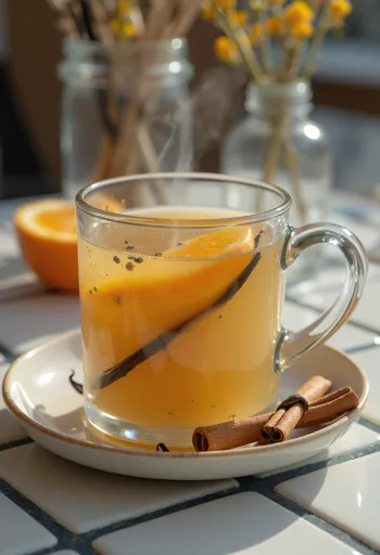 Cidre à la vanille dans une tasse